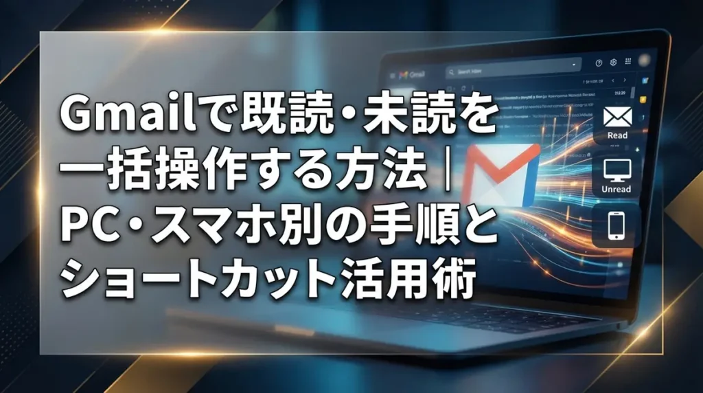 Gmailで既読・未読を一括操作する方法｜PC・スマホ別の手順とショートカット活用術
