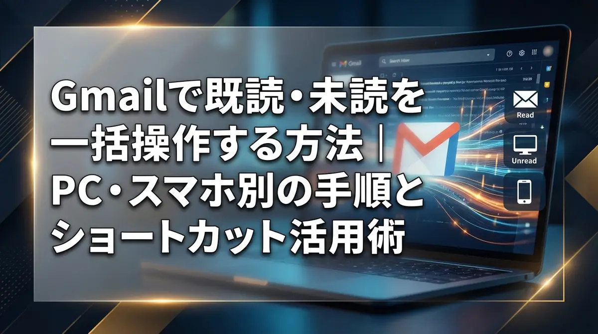 Gmailで既読・未読を一括操作する方法｜PC・スマホ別の手順とショートカット活用術