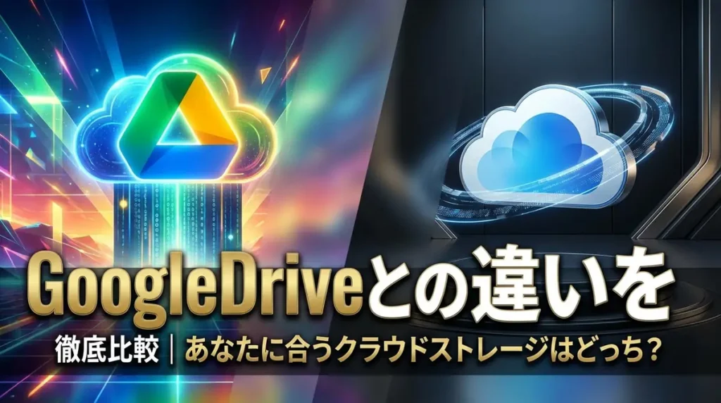 Google DriveとiCloudの違いを徹底比較｜あなたに合うクラウドストレージはどっち？